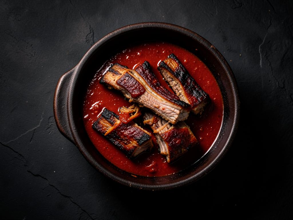 Costillitas en salsa roja